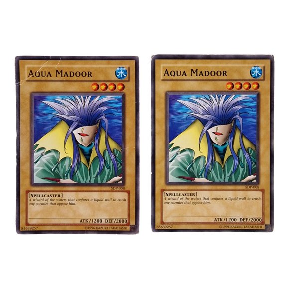 2x Aqua Madoor SDP-008 Pegasus Starter Deck Unlimited LP YuGiOh Cards - Picture 3 of 3